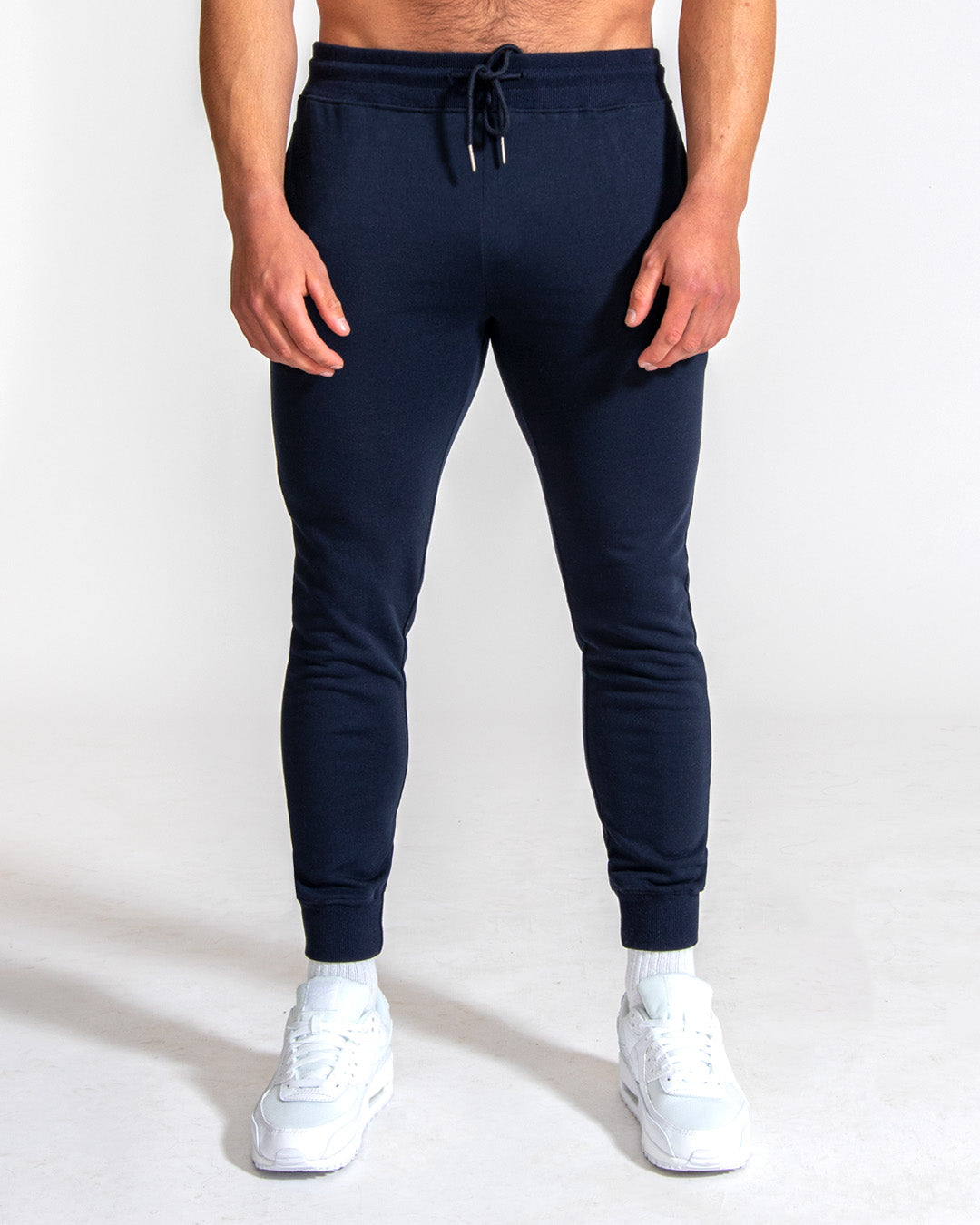Men's Navy Muscle Fited French Terry Joggers | Muscle Fit Basics
